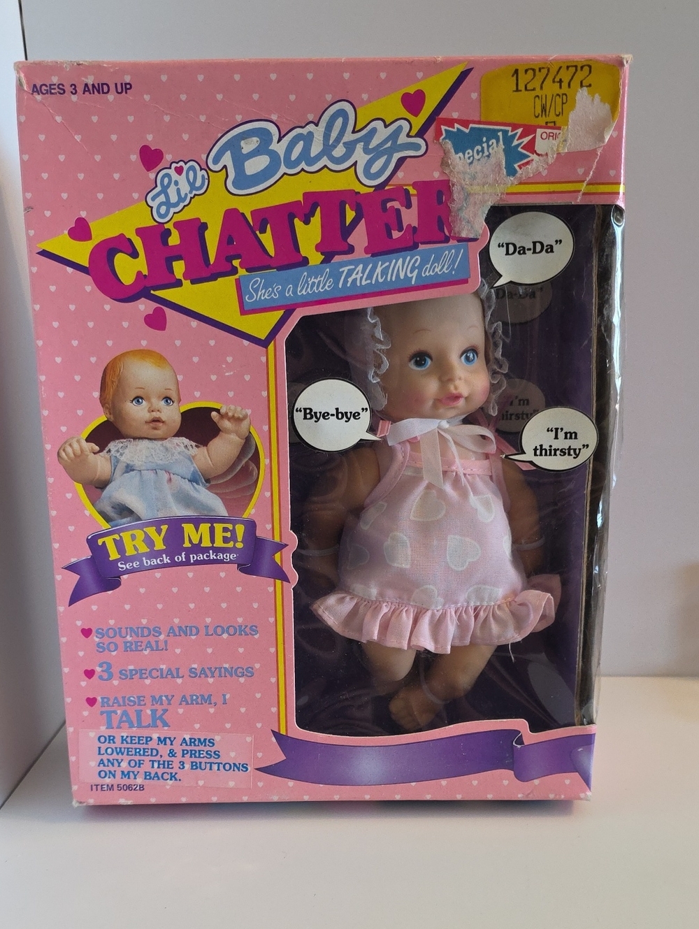 Vintage Toymax Lil Baby Chatter Baby Doll -NIB